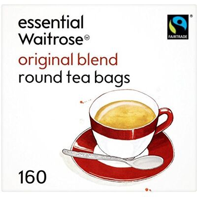 Waitrose Original Blend Round Tea Bags essential 160 per pack - Publicité Waitrose Original Blend Round Tea Bags essential 160 per pack - Publicité