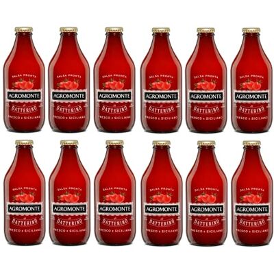 Italian Gourmet E.R. Agromonte Salsa Pronta di Pomodoro Datterino Lot de 12 bouteilles en verre de 330 g - Publicité Italian Gourmet E.R. Agromonte Salsa Pronta di Pomodoro Datterino Lot de 12 bouteilles en verre de 330 g - Publicité