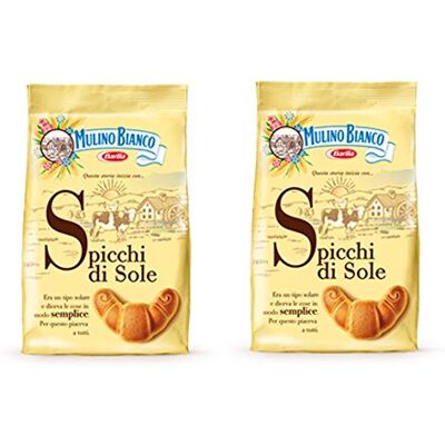 Mulino Bianco : Lot de 2 sablés « Spicchi di Sole » avec beurre et œufs 400 g (Import Allemagne) - Publicité Mulino Bianco : Lot de 2 sablés « Spicchi di Sole » avec beurre et œufs 400 g (Import Allemagne) - Publicité