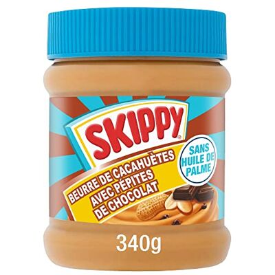 SKIPPY Beurre De Cacahuètes Avec Pépites De Chocolat, Texture Crémeuse et Saveur à l'Américaine, Sans Huile De Palme, 340 g, 1 Unité (Lot de 1) - Publicité SKIPPY Beurre De Cacahuètes Avec Pépites De Chocolat, Texture Crémeuse et Saveur à l'Américaine, Sans Huile De Palme, 340 g, 1 Unité (Lot de 1) - Publicité