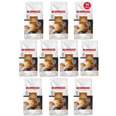 Kimbo Café Crema Classico – Café Italien en Grains – Intensité 7 – Torréfaction Légère – 10 kg - Publicité Kimbo Café Crema Classico – Café Italien en Grains – Intensité 7 – Torréfaction Légère – 10 kg - Publicité