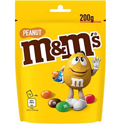 M&M's PEANUT Billes à la cacahuète enrobés de chocolat au lait- Sachet de 200g (Lot de 9) - Publicité M&M's PEANUT Billes à la cacahuète enrobés de chocolat au lait- Sachet de 200g (Lot de 9) - Publicité