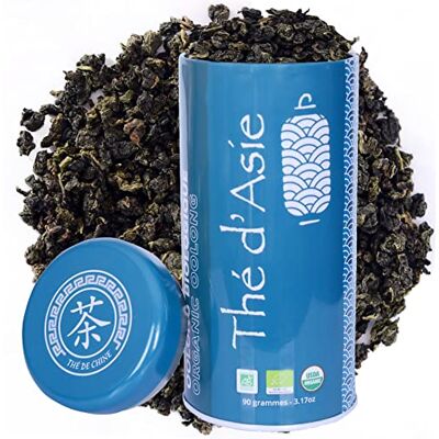Khla Thé Bleu Oolong Bio 90 g Boite Métal Vrac Thé Chaud ou Glacé Minceur Perte de Poids Régime Feuilles Séchées Thé d’Asie Biologique Origine Chine Tisane & Infusion - Publicité Khla Thé Bleu Oolong Bio 90 g Boite Métal Vrac Thé Chaud ou Glacé Minceur Perte de Poids Régime Feuilles Séchées Thé d’Asie Biologique Origine Chine Tisane & Infusion - Publicité
