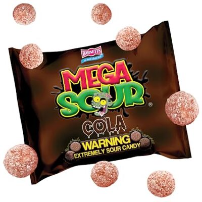Barnetts Sweets Mega Sour Candy Cola (104g) - Publicité Barnetts Sweets Mega Sour Candy Cola (104g) - Publicité