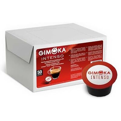 Gimoka Mélange Intenso intensité 12/13-50 Capsules Compatibles avec les machines à café de la marque Lavazza* Firma* Produit en Italie - Publicité Gimoka Mélange Intenso intensité 12/13-50 Capsules Compatibles avec les machines à café de la marque Lavazza* Firma* Produit en Italie - Publicité