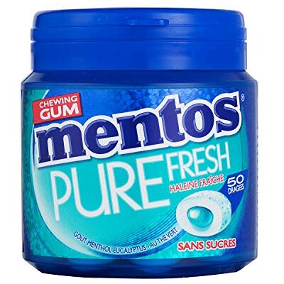 MENTOS Gum Pure Fresh Menthol Eucalyptus Pack de 4 Boîtes - Publicité MENTOS Gum Pure Fresh Menthol Eucalyptus Pack de 4 Boîtes - Publicité