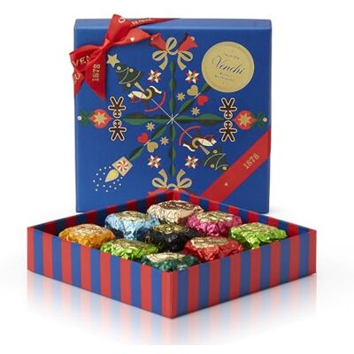 Venchi , Coffret Cadeau de Noël avec Chocoviar Assortis, avec “Noisette du Piémont” et "Orange sanguine de Sicile", Édition Limitée, 176 g, Sans Gluten, Idée Cadeau de Noël - Publicité Venchi , Coffret Cadeau de Noël avec Chocoviar Assortis, avec “Noisette du Piémont” et "Orange sanguine de Sicile", Édition Limitée, 176 g, Sans Gluten, Idée Cadeau de Noël - Publicité