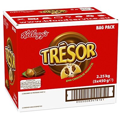 Kellogg's Céréales Trésor Chocolat Noisette 5 x 450 g - Publicité Kellogg's Céréales Trésor Chocolat Noisette 5 x 450 g - Publicité