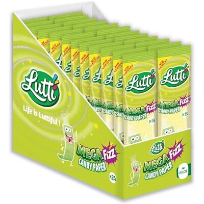 Lutti Megafiz Candy Paper 15gx24uc - Publicité Lutti Megafiz Candy Paper 15gx24uc - Publicité