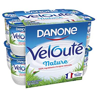 Danone Velouté Yaourt Brassé Nature, 12 x 125g - Publicité Danone Velouté Yaourt Brassé Nature, 12 x 125g - Publicité