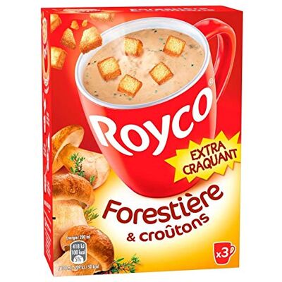 Epicerie salée ROYCO Minute Soup Délice À La Forestière + Croutons Au Thym Extra Craquants 60G Lot De 3 - Publicité Epicerie salée ROYCO Minute Soup Délice À La Forestière + Croutons Au Thym Extra Craquants 60G Lot De 3 - Publicité