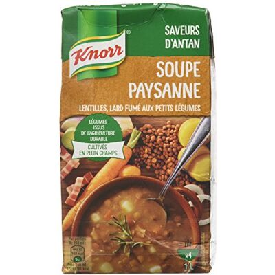 Knorr Soupe Secrets de Grand-Mère Soupe Paysanne Lentilles/lard Fumé aux Petits Légumes 1 L - Publicité Knorr Soupe Secrets de Grand-Mère Soupe Paysanne Lentilles/lard Fumé aux Petits Légumes 1 L - Publicité