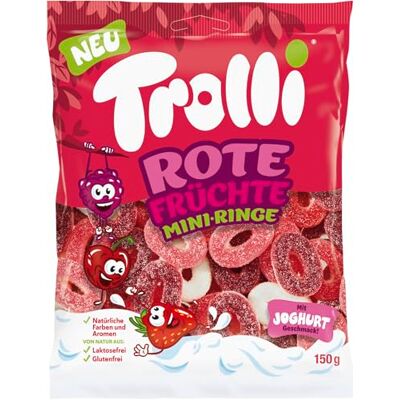 Trolli Mini anneaux fruits rouges 150 g - Publicité Trolli Mini anneaux fruits rouges 150 g - Publicité