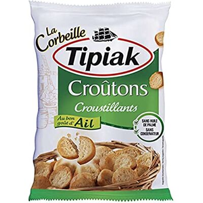 Allinson Tipiak, Croutons ail La Corbeille, le sachet de 300 g - Publicité Allinson Tipiak, Croutons ail La Corbeille, le sachet de 300 g - Publicité