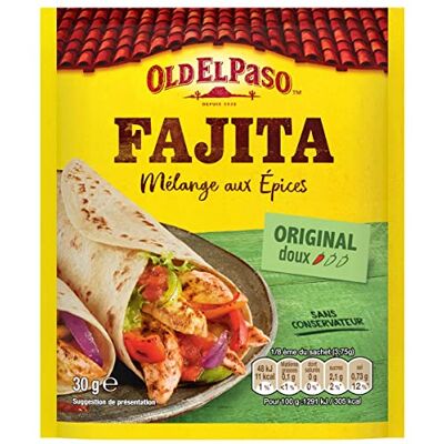 AUCHAN Lot de 3 unités *** OLD EL PASO Mélange aux épices pour fajitas doux 30g - Publicité AUCHAN Lot de 3 unités *** OLD EL PASO Mélange aux épices pour fajitas doux 30g - Publicité
