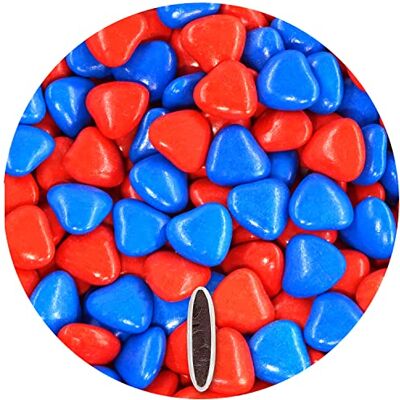 EinsSein 1kg Dragees mariage au chocolat cœur Mix médium rouge-bleu brillant dragées baptême communion amandes feter et recevoir fêter de fete couleur pas cher aux bombe tag voir mes etui contenant - Publicité EinsSein 1kg Dragees mariage au chocolat cœur Mix médium rouge-bleu brillant dragées baptême communion amandes feter et recevoir fêter de fete couleur pas cher aux bombe tag voir mes etui contenant - Publicité
