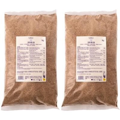 nut&me Graines de lin moulues 2 kg Source de protéines Riche en fibres Sans gluten Sans conservateurs ni additifs Pack 2 x 1 kg - Publicité nut&me Graines de lin moulues 2 kg Source de protéines Riche en fibres Sans gluten Sans conservateurs ni additifs Pack 2 x 1 kg - Publicité