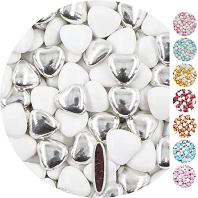 EinsSein 1kg Dragees mariage au chocolat cœur Mix médium blanc-argent brillant dragées mariage baptême noël communion amandes feter et recevoir fêter de fete couleur pas cher aux bombe tag voir mes - Publicité EinsSein 1kg Dragees mariage au chocolat cœur Mix médium blanc-argent brillant dragées mariage baptême noël communion amandes feter et recevoir fêter de fete couleur pas cher aux bombe tag voir mes - Publicité