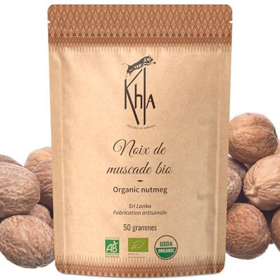 Khla Noix de Muscade Entières Bio 50 g Noix Muscade du Sri Lanka Ingrédient Cuisine & Pâtisserie Épice d’Asie Rare Direct producteur Épice Noël, Quiches, Purées, Gratins - Publicité Khla Noix de Muscade Entières Bio 50 g Noix Muscade du Sri Lanka Ingrédient Cuisine & Pâtisserie Épice d’Asie Rare Direct producteur Épice Noël, Quiches, Purées, Gratins - Publicité