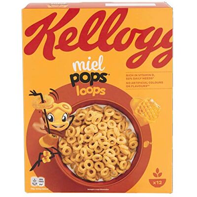 Kellogg's Miele Pops, 0,375 kg - Publicité Kellogg's Miele Pops, 0,375 kg - Publicité