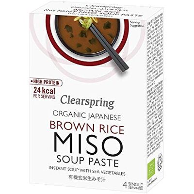 Clearspring Coller Instant Miso Soup Légumes + 4 x 15g - Publicité Clearspring Coller Instant Miso Soup Légumes + 4 x 15g - Publicité