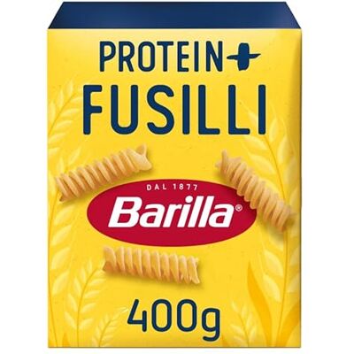 Barilla Pâtes Protéinées Fusilli 400g le goût de pâtes que vous aimez, avec l'énergie que vous voulez ! - Publicité Barilla Pâtes Protéinées Fusilli 400g le goût de pâtes que vous aimez, avec l'énergie que vous voulez ! - Publicité