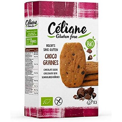 Epicerie Céliane Biscuits petit déjeuner chocolat graines 150g Vendu par unité - Publicité Epicerie Céliane Biscuits petit déjeuner chocolat graines 150g Vendu par unité - Publicité