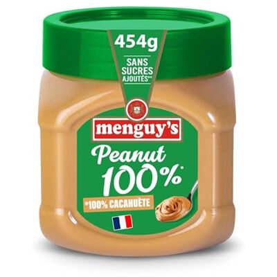 Menguy's Beurre De Cacahuètes 100% Crunchy 454g - Publicité Menguy's Beurre De Cacahuètes 100% Crunchy 454g - Publicité