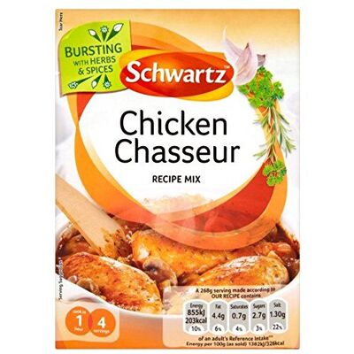 Schwartz - Chicken Chasseur Mix - Pack de 6 - Seasoning - Publicité Schwartz - Chicken Chasseur Mix - Pack de 6 - Seasoning - Publicité
