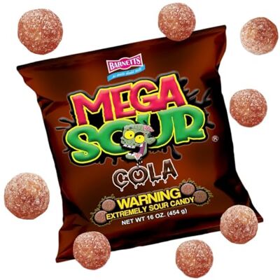 Barnetts Sweets Mega Sour Candy Cola (454g) - Publicité Barnetts Sweets Mega Sour Candy Cola (454g) - Publicité