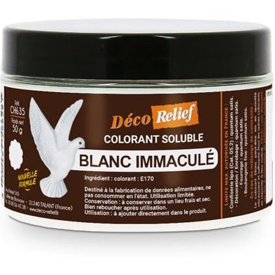 Déco Relief Colorant Alimentaire Blanc Immaculé 50 g Colorant Soluble en Poudre Ingrédient Cuisine & Pâtisserie – Pour Crèmes au Beurre, Chocolat, Pâtes d’Amande, Ganaches CH635 - Publicité Déco Relief Colorant Alimentaire Blanc Immaculé 50 g Colorant Soluble en Poudre Ingrédient Cuisine & Pâtisserie – Pour Crèmes au Beurre, Chocolat, Pâtes d’Amande, Ganaches CH635 - Publicité
