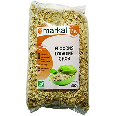 Markal Flocons d'avoine Gros 500G Bio - - Publicité Markal Flocons d'avoine Gros 500G Bio - - Publicité