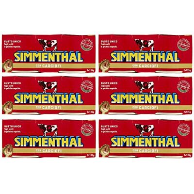 Simmenthal con Carciofi Lot de 6 plats préparés à base de boeuf en gelée de légumes Viande en conserve avec artichauts (2 x 135 g) - Publicité Simmenthal con Carciofi Lot de 6 plats préparés à base de boeuf en gelée de légumes Viande en conserve avec artichauts (2 x 135 g) - Publicité