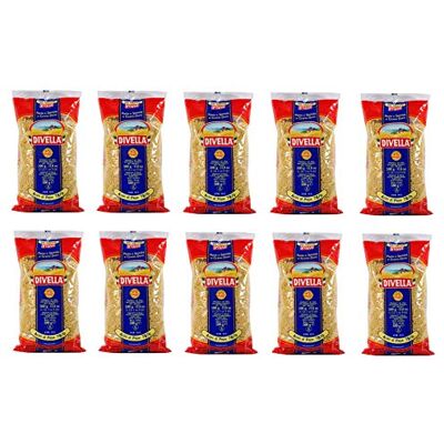 Divella Lot de 10 pâtes 100 % italiennes N° 78/B Acini di Pepe 500 g - Publicité Divella Lot de 10 pâtes 100 % italiennes N° 78/B Acini di Pepe 500 g - Publicité