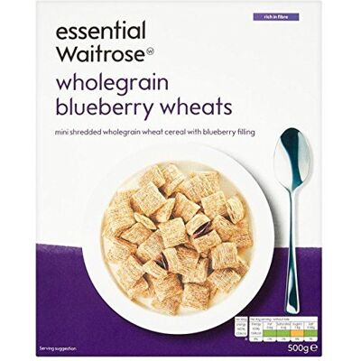 Waitrose Essential Blueberry Wheats 500g - Publicité Waitrose Essential Blueberry Wheats 500g - Publicité