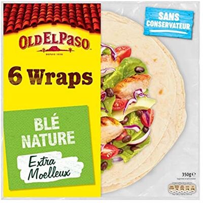 Old El Paso 6 Wraps Blé Nature Extra Moelleux 350g (lot de 4) - Publicité Old El Paso 6 Wraps Blé Nature Extra Moelleux 350g (lot de 4) - Publicité