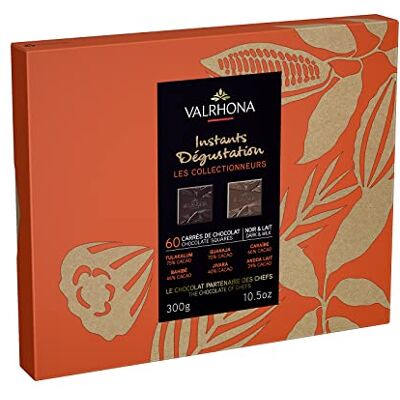VALRHONA Coffret LES COLLECTIONNEURS 60 carrés-300g - Publicité VALRHONA Coffret LES COLLECTIONNEURS 60 carrés-300g - Publicité