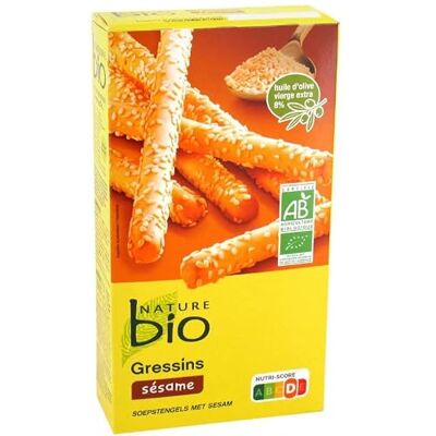 NATURE BIO GRESSINS SÉSAME BIO 125G LOT DE 5 - Publicité NATURE BIO GRESSINS SÉSAME BIO 125G LOT DE 5 - Publicité