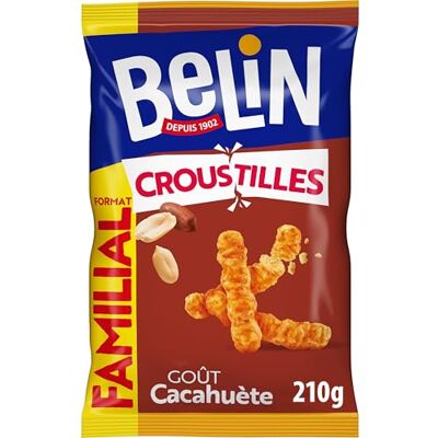 Belin 1 Sachet de Biscuits Soufflés Croustillants Goût Cacahuète A Partager entre Amis ou en Famille pour les Apéros Fabriqué en France 210g - Publicité Belin 1 Sachet de Biscuits Soufflés Croustillants Goût Cacahuète A Partager entre Amis ou en Famille pour les Apéros Fabriqué en France 210g - Publicité