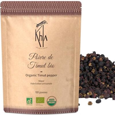 Khla Poivre de Timut Certifié Bio 100 g Grand Cru Direct Producteur Catégorie A Qualité Premium Baies Entières de Timur Poivre en Grain Pamplemousse Himalaya Sichuan Origine Népal - Publicité Khla Poivre de Timut Certifié Bio 100 g Grand Cru Direct Producteur Catégorie A Qualité Premium Baies Entières de Timur Poivre en Grain Pamplemousse Himalaya Sichuan Origine Népal - Publicité