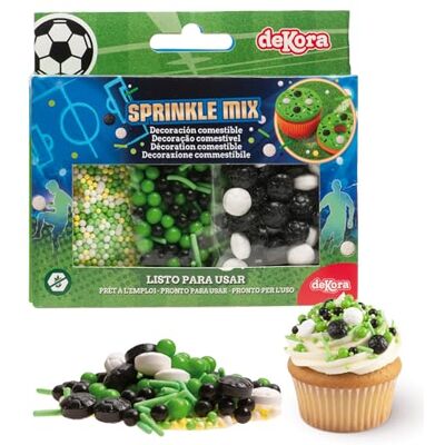 dekora – Vermicelles pâtisserie, Sprinkles gâteau Mix football, Décoration comestible pour gâteau d’anniversaire enfant, Topping sucré pour cupcakes, biscuits et desserts 70g - Publicité dekora – Vermicelles pâtisserie, Sprinkles gâteau Mix football, Décoration comestible pour gâteau d’anniversaire enfant, Topping sucré pour cupcakes, biscuits et desserts 70g - Publicité