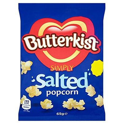 Butterkist Maïs soufflé simplement salé 65 g Lot de 4 - Publicité Butterkist Maïs soufflé simplement salé 65 g Lot de 4 - Publicité