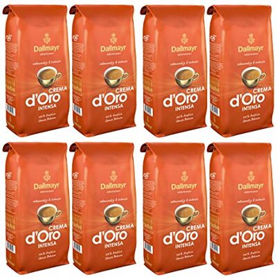Dallmayr - Crema d'Oro intensa - 8 x 1 kg - crème intense - coffee beans - Publicité Dallmayr - Crema d'Oro intensa - 8 x 1 kg - crème intense - coffee beans - Publicité