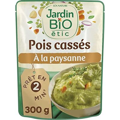 AUCHAN Lot de 3 unités *** JARDIN BIO ETIC Pois cassés paysanne carottes pommes de terre sachet express 300g - Publicité AUCHAN Lot de 3 unités *** JARDIN BIO ETIC Pois cassés paysanne carottes pommes de terre sachet express 300g - Publicité