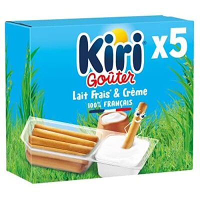 Kiri Fromage blanc fondu à la crème et gressins Les 5 barquettes, 175g - Publicité Kiri Fromage blanc fondu à la crème et gressins Les 5 barquettes, 175g - Publicité