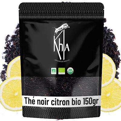 Khla Thé Noir Citron Bio Sachet Vrac 150g Thé Tonique Saveur Citronnée Agrumes Détox Digestion Feuilles Séchées Asie Ceylan Origine Sri Lanka Tisane & Infusio - Publicité Khla Thé Noir Citron Bio Sachet Vrac 150g Thé Tonique Saveur Citronnée Agrumes Détox Digestion Feuilles Séchées Asie Ceylan Origine Sri Lanka Tisane & Infusio - Publicité
