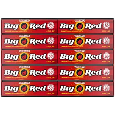 Big Red Wrigley's Chewing Gum, 40 x 5 bandes (lot de 200 = 500 g) - Publicité Big Red Wrigley's Chewing Gum, 40 x 5 bandes (lot de 200 = 500 g) - Publicité