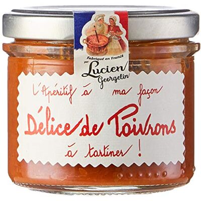 LUCIEN GEORGELIN Délice de Poivrons le bocal de 100g - Publicité LUCIEN GEORGELIN Délice de Poivrons le bocal de 100g - Publicité