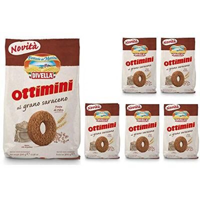 Divella Biscotti Ottimini al Grano Saraceno 6 Confezioni da 300 grammi - Publicité Divella Biscotti Ottimini al Grano Saraceno 6 Confezioni da 300 grammi - Publicité