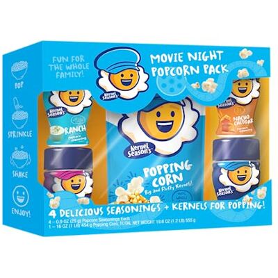 Kernel Season's Movie Night Supplies, Popcorn et assaisonnement Party Pack, Lot de 4 saveurs variées - Publicité Kernel Season's Movie Night Supplies, Popcorn et assaisonnement Party Pack, Lot de 4 saveurs variées - Publicité